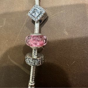 Authentic Pandora bracelet with charms